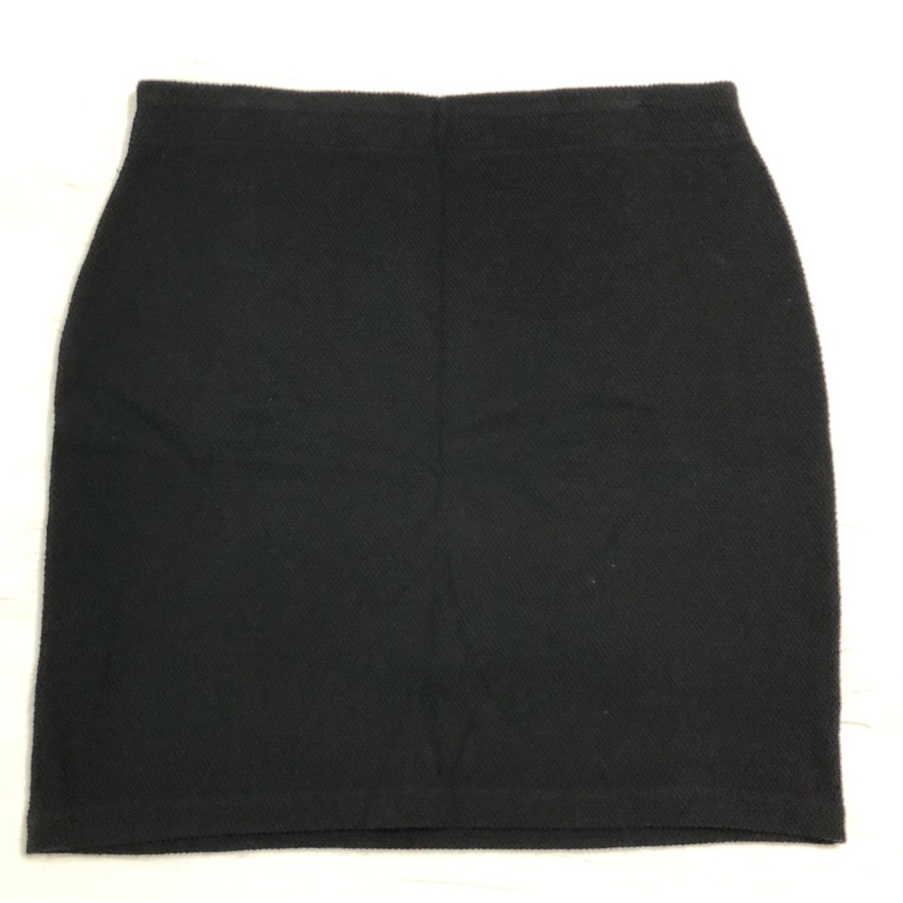 Eileen Fisher Pull On Knee Length Pencil Skirt Black Large